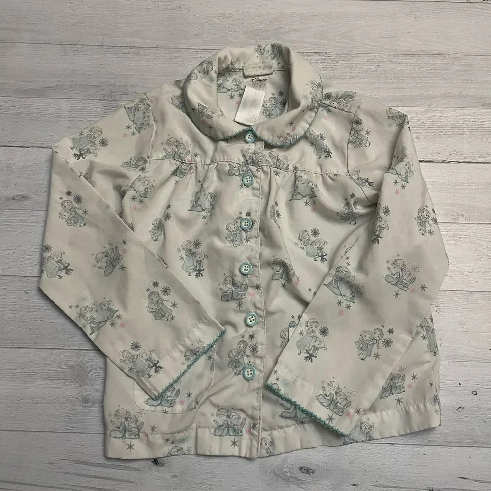 Disney store young anna &‎ elsa pajamas 5/6